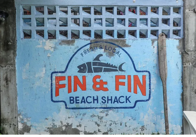 Fin & Fin Beach Shack exterior, steps from Cloud 9 Siargao
